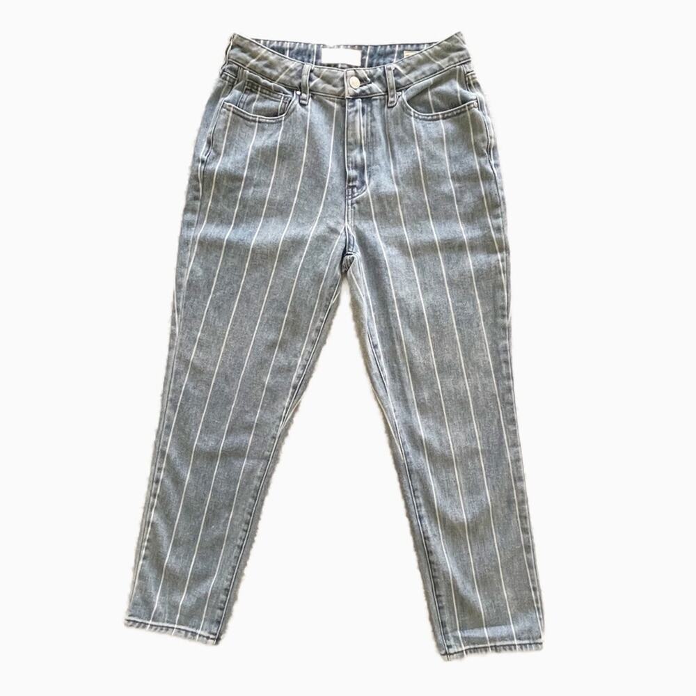 Pacsun Pinstripe Mom Jeans Medium Wash Tapered Size 26 EUC